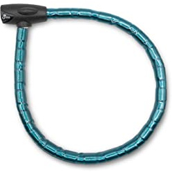 Urban Prime Armoured Cable lock - lucchetto antifurto per bici, moto, scooter, lucchetto con chiave, spessore 22mm, Colore ottanio