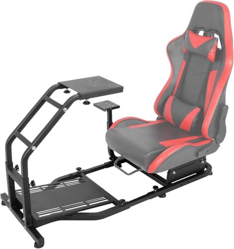 Dardoo Racing Simulator Cockpit Einstellbar Passend für Logitech G27 G29 G920 G923, Thrustmaster T300, Fanatec Driving Steering Wheel Stand Gaming Frame, Nicht enthalten Rad, Pedal und Sitz