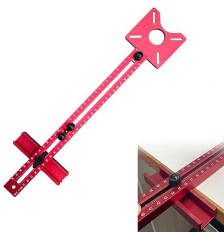 ANBOO Gabarit Défonceuse 3 En 1, Gabarit Défonceuse À Bois Réglable, Guide Défonceuse À Bois Pour Travaux De Menuiserie, Installation De Tiroirs Et Armoires, Gabarit MFT Pour Fraisage