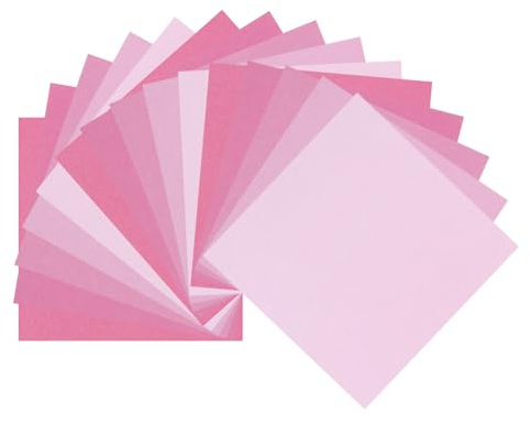 DMiotech 50 Sheets 3.9x3.9 Inch Origami Paper Large, 7 Colors Pink Square Origami Paper Easy Fold Double Sided Colored Paper for DIY Arts and Crafts | Origami Paper Easy Fold Double Sided Colored Paper, for DIY Arts and Crafts
