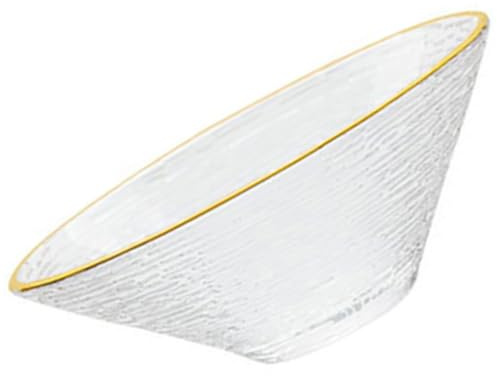 POPETPOP Ciotola Vetro per Insalate e Frutta Design Moderno con Ciotola Decorativa in Cristallo per Dessert e Servizio per Feste e Cene Familiari