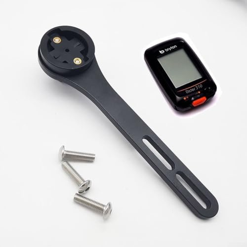 Oniissy Support en alliage d'aluminium pour ordinateur de vélo avec guidon intégré pour et appareils GPS - Noir (pour)