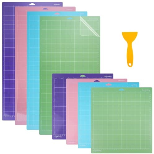 Variedad de alfombrillas de corte, alfombrillas de corte de repuesto de 12 x 12 pulgadas, 12 x 24 pulgadas con 4 niveles adhesivos para máquinas de manualidades