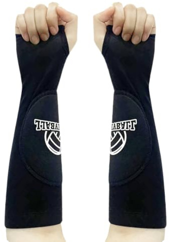Protectores de Brazo de Voleibol, Antebrazo con Almohadilla de Protección Antideslizante y Orificio para el Pulgar, para Entrenamiento y Partido, M