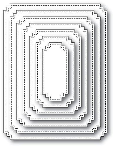 Stanzschablonen aus Metall, rechteckig, zum Basteln von Karten