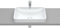 Roca,INSPIRA,SQUARE - Lavabo de FINECERAMIC® de encimera,PERL,550mm x 370mm x 75mm,A327534630