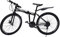 PUDLOR 26 Zoll Mountain Bike ，Outdoor-Sport Mountenbike, Carbon Stahl Fahrrad mit Vorne und Hinten Scheibenbremsen, 21 Speed Variable MTB Bike ，für Jungen,Mädchen, Frauen und Männer (Schwarz、silbrig)