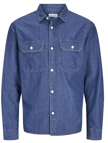 JACK & JONES Camiseta Jjetravis Ls Noos Camisa de manga larga Hombre