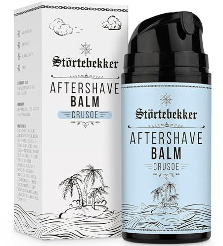 Störtebekker® Premium After Shave Balsam für Herren mit Crusoe-Duft - Gegen Hautirritationen, Rasurbrand - Hautpflege nach der Rasur - Angenehmer Duft - Männer Aftershave Balm - Made in Germany