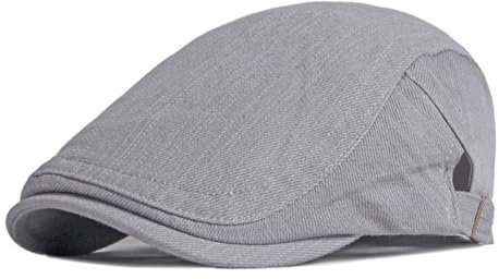 BUDUBIBI Baumwolle Baskenmütze Flatcap Herren Sommer Schirmmütze Newsboy Cap - Schiebermütze Herren Sommer Hut Verstellbare Cabbie barett Cap