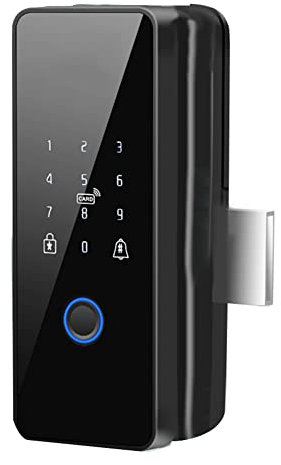 CosyCaya Serrure de porte intelligente Tuya Wifi étanche Serrure de jante électronique avec empreinte digitale pour porte en verre, style 3