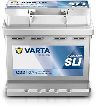 VARTA Automotive DYNAMIC SLI (C22) 12V 52Ah 470A - Batteria auto al piombo-acido per veicoli standard senza start-stop - Batteria di avviamento per fabbisogno energetico base - senza manutenzione