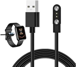 Vulcyxa 2 Pezzi Caricatore Smartwatch Universale 2 Pin 4mm, Cavo Ricarica USB 60cm, Cavo Ricarica Smartwatch, Caricabatterie per Orologio Intelligente,Tracker Fitness e Dispositivi Indossabili