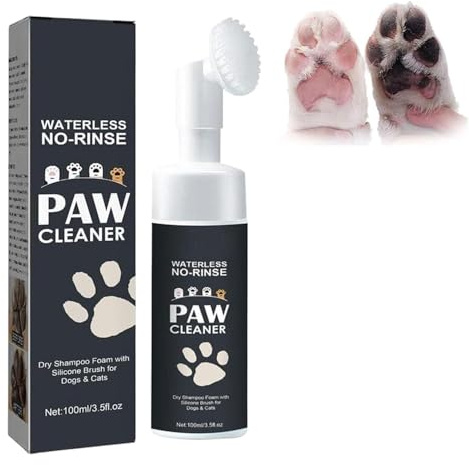 Nettoyeur de Pattes pour Chiens,Nettoyeur de Pattes Facile et Portable pour Chiens,Mousse Nettoyante pour Pattes de Chien avec Brosse,Dog Feet Cleaner,Nettoyant pour Pattes sans Rinçage