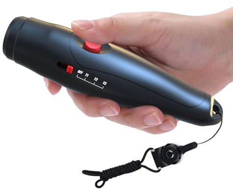 Fischietto elettronico – ABS 14 x 3,8 cm | Fischietto Automatico | fischietti elettrici ad Alto Volume fischietti a Mano Forte a Batteria a 3 Toni azionato per Sport, Allenatore, attività