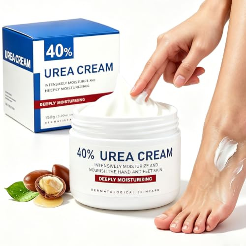 Crema de Urea 40% Alta Concentración, Hidratante Reparadora,Para Pies,Codos y Rodillas,Suaviza Piel Áspera,Rápida Absorción,Fórmula Natural,150g