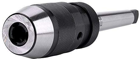 Mandrin de Perçage Auto-Serrant de Tour en Acier sans clé 0-13mm 1/2 et Arbor Adaptateur(Mandrin Porte + Adaptateur)
