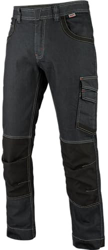 WÜRTH MODYF Arbeitsjeans Sagittarius - professionelle Arbeitshose für Herren - Arbeitsjeans mit Knieschutztaschen - in der Größe 54 in Schwarz