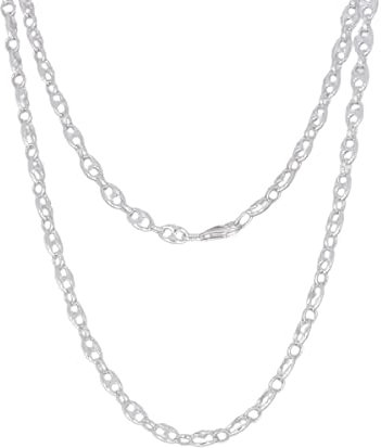 Luxxos Bohnenkette 5,00 mm aus 925 Sterling Silber 70