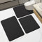 HOUYOMICS Bath Mat Set Ultra Soft Non Slip Memory Foam 3 Piece Bathroom Rug Super Absorbent Floor Mat Machine Wash Toilet Mat for Bathroom, Bedroom,Living Room (Black, 43 * 60+U50*60+50 * 80cm)
