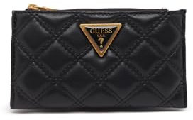 GUESS Giully SLG Double Zip Coin Purse Black, Nero