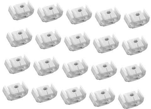 GEARMONSTER 20 unidades de fijación de cable de freno, doble clip, soporte de abrazadera, 2 compartimentos, manguera de freno, elementos de fijación, compatible con VW Audi A4/S4/80/100/200 Ø4,75,