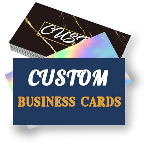 Tarjetas de visita personalizadas, tarjeta de agradecimiento personalizada, impresión de doble cara, tarjeta de visita personalizada con texto de logotipo para pequeñas empresas (100, 200, 500
