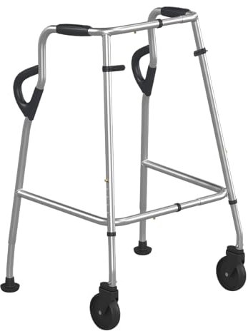 Walk Safe® - The Most Significant Walking Frame Design Innovation in 70 Years, Doubles Stability When Turning. Adjustable Height & Width Frame by NRS Healthcare – Medium