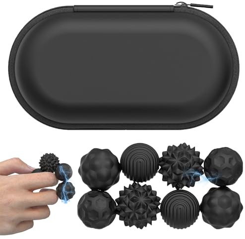 HESUSUSI Magnet Fidget 8 stycken magnetbollar magnet leksak vuxna magnetisk akupressur boll silikon massageboll igelkott magnetiska kulor stressboll sensorisk leksak för stressminskning vuxna
