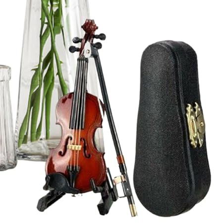 Petit violon jouable | Décoration de bureau de 13 cm - Modèle d'instrument décoratif de bureau, pour bibliothèque, table basse, , collectionneurs, amateurs de musique