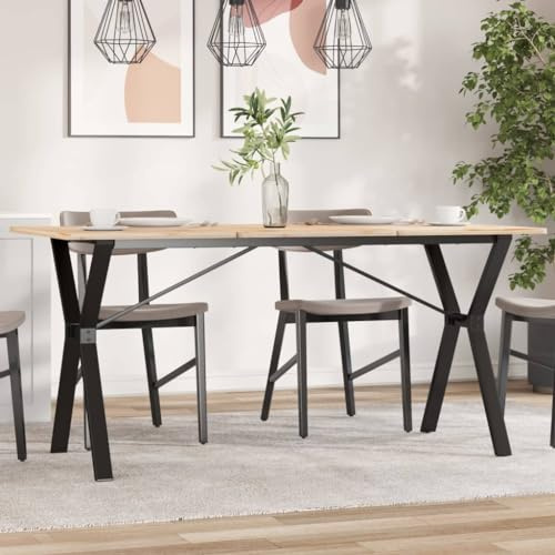 Owoxanthellate Tischbeine Y-Form 140x60x73 cm pulverbeschichteter Stahl Esszimmer Schreibtisch DIY Industrial Style Modernes Gestell Robuste Möbelfüße für Wohnzimmer Küche Büro