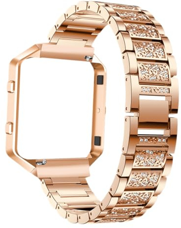 FESTFENDS Metallarmband för Hr med Inbyggd RAM Roséguld Elegant Klockarmband och Utbytbar Klockrem Slitstarkt och Bekvämt Klocktillbehör för Vardagligt Bruk