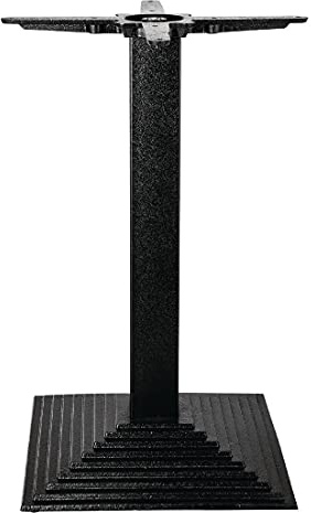 Bolero Cast Iron Step Square Table Base - Durable Design with Adjustable Feet - Perfect for Indoor & Outdoor Use In Restaurants, Homes or Cafes - 720mmx425mmx425mm