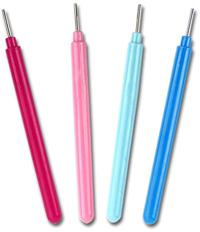 Floranea 4 Pcs Paper Quilling Tools Slotted Kit Rolling Curling Quilling Needle Pen Rose Blue for Art Craft DIY Paper Cardmaking Project (4 pcs)