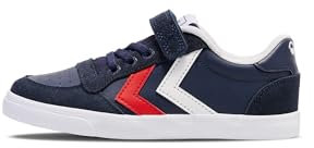 Hummel Unisex Kinder Slimmer Stadil Leather Low JR Sneaker Niedrig, Peacoat 204 495 7666, 29 EU