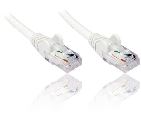 PremiumCord nätverkskabel, Ethernet, LAN & Patch-kabel Cat6, UTP, snabb flexibel och robust RJ45-kabel 1 Gbit/S, AWG 26/7, kopparkabel 100% Cu, vit, 1, 5 m
