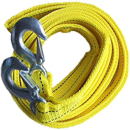 Youery Câble de remorquage,Fournitures d'urgence pour Voiture,Corde de Traction Jaune,5 tonnes,Sangle de remorquage de 4 mètres,Corde de remorquage épaissie et élargie