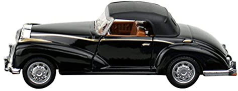 Zerodeko 1 Stück Alu-Coupé Oldtimer-Modell Druckguss-Modell im Maßstab 1/32 Spielzeugauto Retro-Automodell Mini-Auto-Foto-Requisite für Schreibtisch Schrank Bücherregal Schwarz