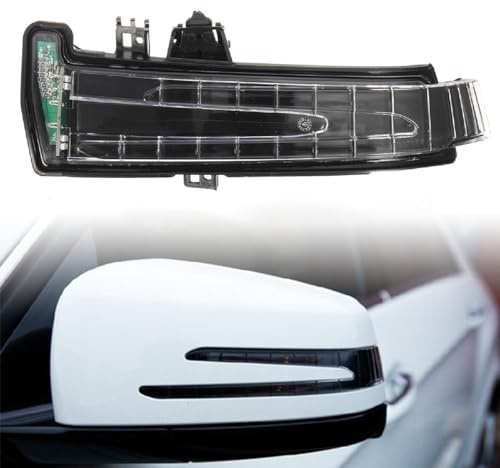 GSRECY Indikatorsignallampa kompatibel med Mercedes A B C CLA GLA GLK klass W204 W212 W221 W176 W246 X204 W218 LED sidospegel markör blinkersljus lins gult ljus (vänster sida)