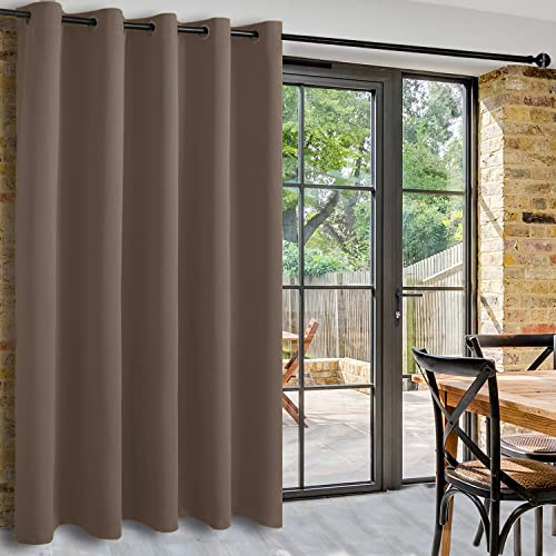 DWCN Rideau Salon Kaki Rideaux Isolant Thermique Froid L203xH213 cm 1 Panneaux Occultant Rideau Séparation à Oeillets Anti Bruit Rideaux Brise-bise pour Cuisines/Chambres à Coucher/Chambre d'enfant