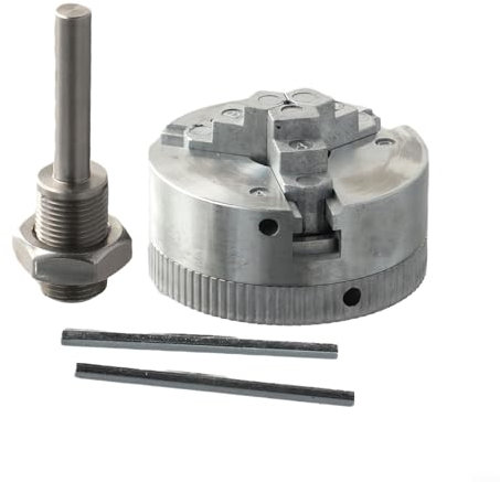 ReachMall Drehfutter, Metall, manuelles Bohrfutter, Zinklegierung, Kohlenstoffstahl, selbstzentrierendes Mini-Bohrfutter für Drehmaschinen (C)