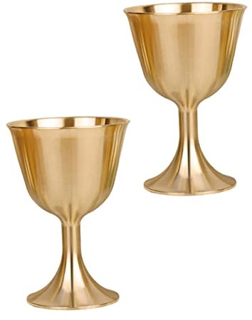 OKUMEYR Verres À Vin Universels 2 Pièces En Laiton Coupe Calice Gobelet À Vin Dautomne Collection De Tasses Ménagères