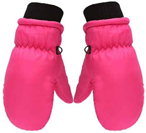 Graisse pour cuir - Coupe-vent - Taille S/M/L - Pour l'hiver - Chaud - Pour le patinage et la neige - Pour enfants de 5 à 8 ans - Rose vif