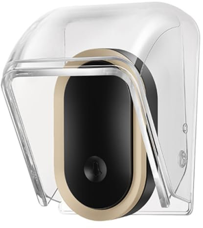 Doorbell Rain Cover - Unobstructed Visibility High Transparency Feature Ring Models | Pre Drilled Screw Holes Cover Weatherproof Mount | Protector Rain Shield Allowing Quick Wall or Frame Mounting