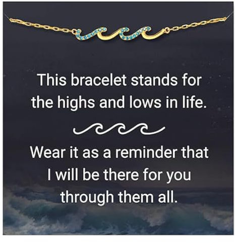 SSKHE 1 x Welle Silber Charm Armband für Mädchen, Wave Armband für Urlaub und Geburtstag, Einheitsgröße, Edelstahl, 1