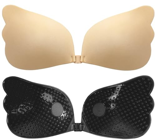 Bresdk Sticky Bra Push Up Strapless Bra Backless Bra Adhesive Bra Stick On Bra Invisible Silicone for Women