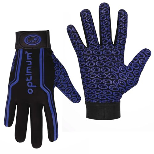 Optimum Thermal Velocity Sports Gloves, All-Weather Elite Performance Grip, Unrestricted Hand Movement, Easy Fasten Strap & Insulated Warmth for Cold Weather Confidence - M, Black/Blue