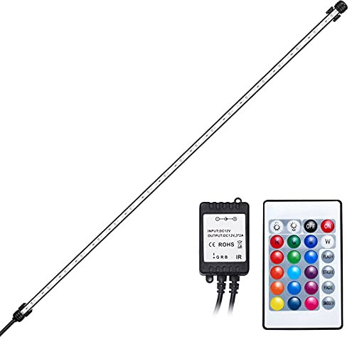 GreenSun LED Lighting Aquarium Light,Submersible Fish Tank Lights with Remote,12V 57 LEDs 5050SMD Underwater Strip Light for Fish Tank, RGB 98cm/38.6 Inches