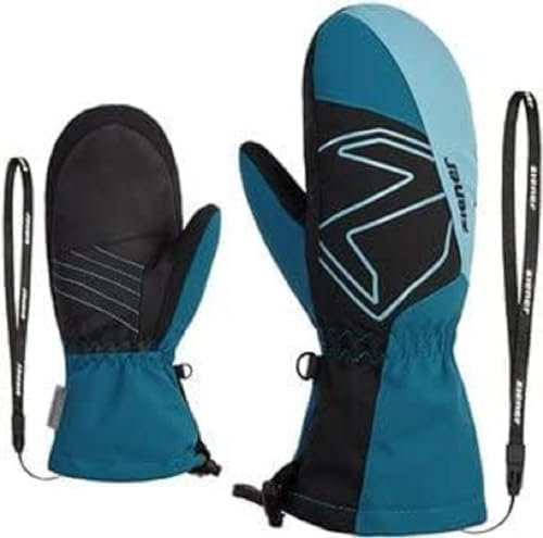 Ziener Kinder LAVALINO Ski-Fäustling/Wintersport | wasserdicht, extra warm, Wolle, Blue sea, 3