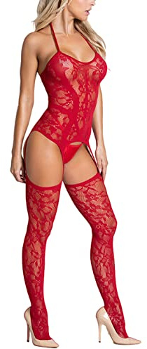 CheChury Lencería para Ropa de Dormir Lingerie Tiras y Bragas Encaje Sexy Dessous Set Tanga Ropa Interior Body Fiesta Babydoll Lencería Medias Sexy